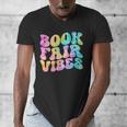 Library Book Fair Vibe Tie Dye School Reading Nostalgic Men's V-Neck T-Shirt Library Book Fair Vibe Tie Dye School Reading Nostalgic Men's V-Neck T-Shirt