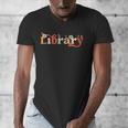 Library School Librarian Book Lover Reading Floral For Women Men's V-Neck T-Shirt