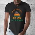 My Life Essentials Are Cat And Books Men's V-Neck T-Shirt