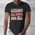 Literacy And Justice For All Book Lover Men's V-Neck T-Shirt Literacy And Justice For All Book Lover Men's V-Neck T-Shirt