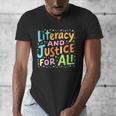 Literacy And Justice For All Protect Banned Books Library Men's V-Neck T-Shirt