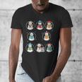 Literary Winter Reading Snowmen Cozy Book Lover Pattern Men's V-Neck T-Shirt Literary Winter Reading Snowmen Cozy Book Lover Pattern Men's V-Neck T-Shirt