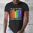 Live Life Like A Book Florida Would Ban LGBT Month Men's V-Neck T-Shirt