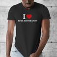 I LOVE BOOK RESTORATION Men's V-Neck T-Shirt