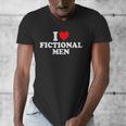 I Love Heart Fictional Men Simple Cute Books Reading Men's V-Neck T-Shirt