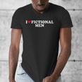 I Love Heart Fictional Men Simple Cute Reading Books Men's V-Neck T-Shirt