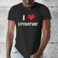 I Love Literature Heart Books Writing Reading Read Write Men's V-Neck T-Shirt