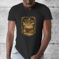 The Magic Of Books Vintage Style Reading Lover Cat & Tea Men's V-Neck T-Shirt