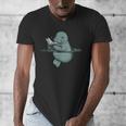 Manatee Reading Book Bookworm Manatees Ocean Animal Lover Men's V-Neck T-Shirt