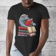Manatee Reading Books Matching Bookworm Readers Librarian Men's V-Neck T-Shirt