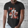 Modern Queen Of Hearts Book Lover Reading Novels Romantasy Men's V-Neck T-Shirt Modern Queen Of Hearts Book Lover Reading Novels Romantasy Men's V-Neck T-Shirt