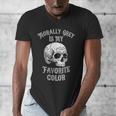 Morally Grey Is My Favorite Color Bookish Skull Men's V-Neck T-Shirt