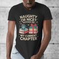 Naughty Or Nice Depends On My Current Chapter Book Lover Men's V-Neck T-Shirt