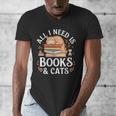 All I Need Is Books And Cats Reading Men's V-Neck T-Shirt