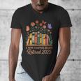 A New Chapter Begins Retired 2025 Books Flowers Men's V-Neck T-Shirt