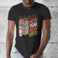 New Year New Chapter Book Lover Reader Men's V-Neck T-Shirt New Year New Chapter Book Lover Reader Men's V-Neck T-Shirt