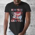 New Year New Chapter Happy New Year 2025 Book Lover Men's V-Neck T-Shirt