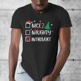 Nice Naughty Introvert Christmas List Santa Men's V-Neck T-Shirt Nice Naughty Introvert Christmas List Santa Men's V-Neck T-Shirt