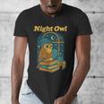 Night Owl Cozy Reading Tea Coffee Lover Bookworm Cute Men's V-Neck T-Shirt
