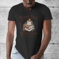 North Pole Book Club Hot Cocoa Served Daily Librarian Xmas Men's V-Neck T-Shirt