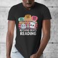 Nothing Beats Reading Rock Paper Scissors Books Lover Men's V-Neck T-Shirt