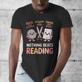 Nothing Goes Beyond Reading Rock Paper Scissors Book Men's V-Neck T-Shirt Nothing Goes Beyond Reading Rock Paper Scissors Book Men's V-Neck T-Shirt