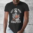 One More Chapter Skeleton Reading Books Lovers Readers Men's V-Neck T-Shirt One More Chapter Skeleton Reading Books Lovers Readers Men's V-Neck T-Shirt