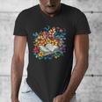 Open Book With Colorful Floral Reading Magic Men's V-Neck T-Shirt Open Book With Colorful Floral Reading Magic Men's V-Neck T-Shirt