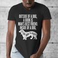 Outside Of A Dog A Book Is Man's Best Friend Apparel Men's V-Neck T-Shirt