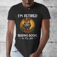 Owl I'm Retired Reading Books Is My Job Men's V-Neck T-Shirt Owl I'm Retired Reading Books Is My Job Men's V-Neck T-Shirt
