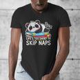 Panda Napping On Books Life’s Too Short To Skip Naps Men's V-Neck T-Shirt