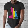 Pansexual Pride Celestial Cat Sitting Book LGBTQ Pan Colors Men Women Men's V-Neck T-Shirt Pansexual Pride Celestial Cat Sitting Book LGBTQ Pan Colors Men Women Men's V-Neck T-Shirt