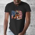 Patriotic German Shepherd Books Baseball USA Flag Vintage Men's V-Neck T-Shirt Patriotic German Shepherd Books Baseball USA Flag Vintage Men's V-Neck T-Shirt