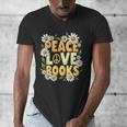 Peace Love Books Librarian Teacher Life Book Library Men's V-Neck T-Shirt Peace Love Books Librarian Teacher Life Book Library Men's V-Neck T-Shirt