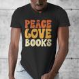 Peace Love Books Men Women Men's V-Neck T-Shirt