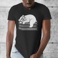 Polar Bear Reading Book Pajama Sleep Men's V-Neck T-Shirt Polar Bear Reading Book Pajama Sleep Men's V-Neck T-Shirt