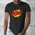 POW -Adults Kids Comic Book Cartoon Pop Art Novelty Sarcastic Men's V-Neck T-Shirt