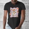 Preppy Coquette Bow Ghost Reading Books Halloween Book Men's V-Neck T-Shirt