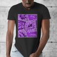 Purple Comic Book Purple Color Graphic Men's V-Neck T-Shirt Purple Comic Book Purple Color Graphic Men's V-Neck T-Shirt