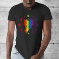 Rainbow Book With Stars And Moon Phases Gay Pride LGBT Men's V-Neck T-Shirt