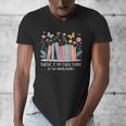 There Is No Such Thing As Too Many Books Reading Teacher Men's V-Neck T-Shirt