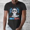 I Read Alotl Cute Axolotl Reading Book Lover Men's V-Neck T-Shirt