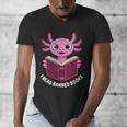 I Read Banned Books Axolotl Reading Men's V-Neck T-Shirt