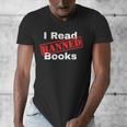 I Read Banned Books Censored Red Stamp Reading Librarian Men's V-Neck T-Shirt I Read Banned Books Censored Red Stamp Reading Librarian Men's V-Neck T-Shirt