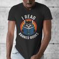 I Read Banned Books For Men Women Cat Banned Books Men's V-Neck T-Shirt I Read Banned Books For Men Women Cat Banned Books Men's V-Neck T-Shirt