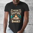 Read More Books Camping Outdoors Travel Campfire Smores Men's V-Neck T-Shirt
