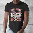 Read More Books Ghosts Reading Book Teacher Halloween Men's V-Neck T-Shirt