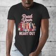 Read Your Heart Out Book Lover Reading Enthusiasts Floral Men's V-Neck T-Shirt