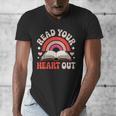 Read Your Heart Out Book Lovers Emotional Fall Vibes Men's V-Neck T-Shirt