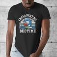 I Read Past My Bedtime Reading Dolphin Book Lover Men's V-Neck T-Shirt